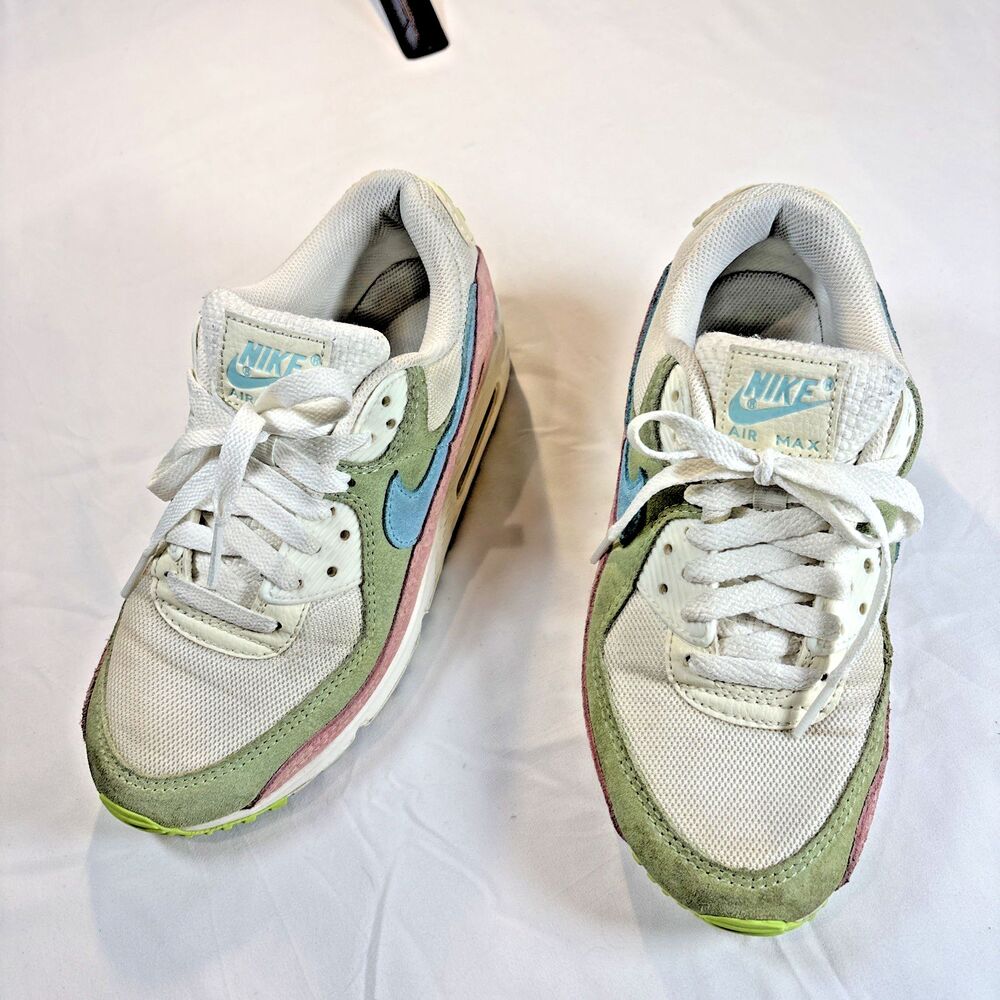 Nike Air Max 90 Easter Leopard Women’s 7 Sail Honeydew DX3380-100 Pre-Owned